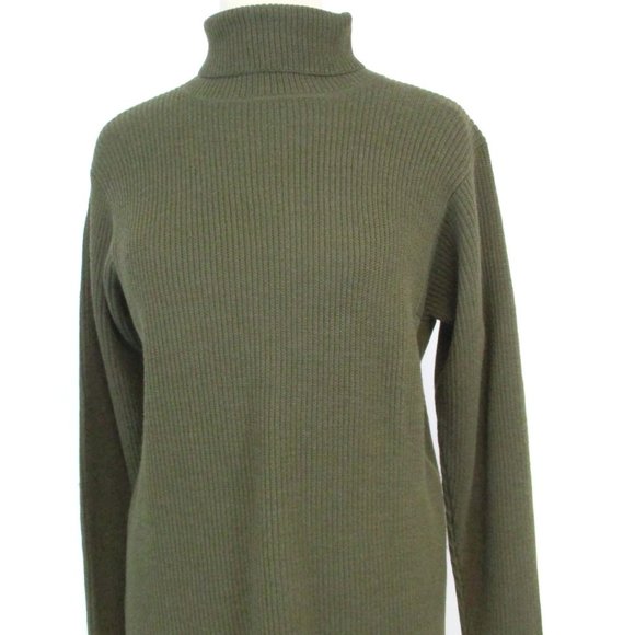 Eileen Fisher Moss Green Wool Sweater Medium - Picture 2 of 4